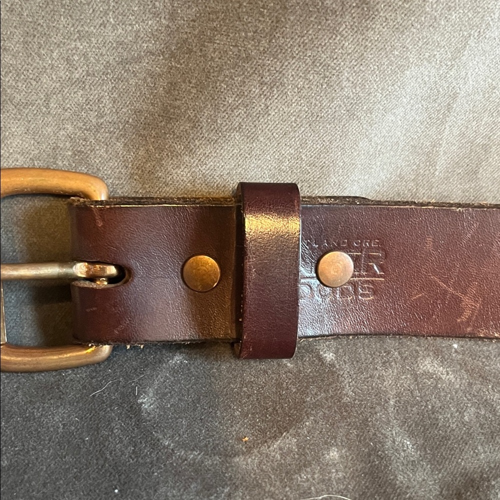 Tannery West Dark Brown Leather Belt